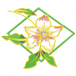 Flowers And Tree Embroidery Design 7